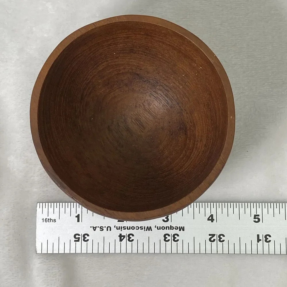 Vintage Mid Century B&B Carved Teak Wood Bowl Thailand 4